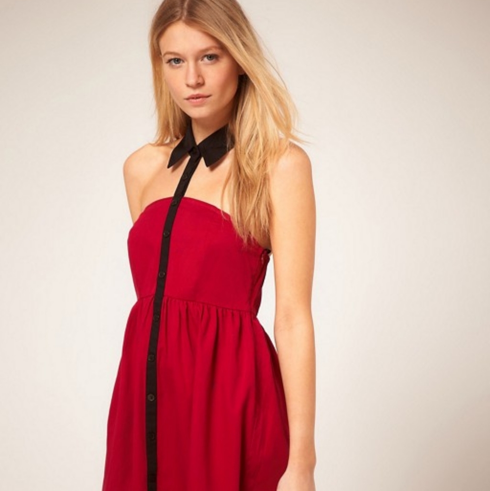 Vero Moda Contrast Collar Harness Dress